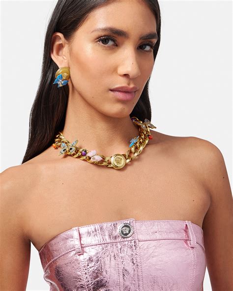 versace butterfly necklace|versace butterfly top.